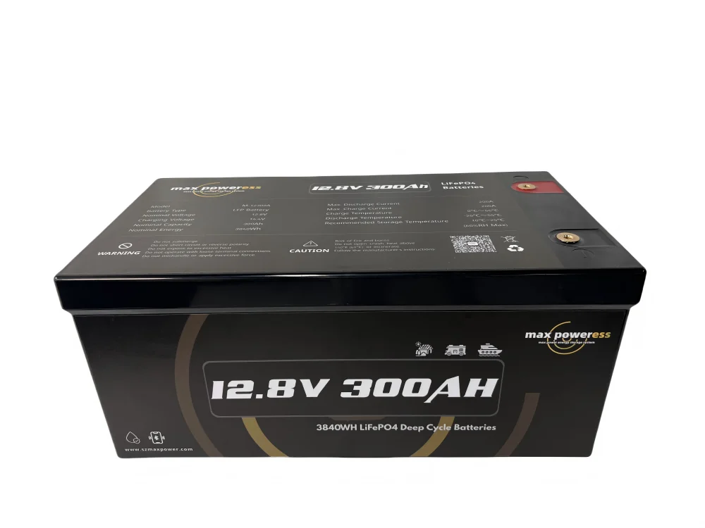 12V 300AH Lithium Ion Battery  Grade a IP65 Protection BMS  CAN Communication Port